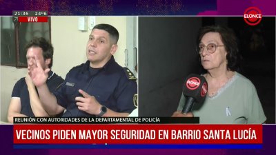 Vecinos piden mayor seguridad en barrio Santa Lucía y se reunieron con autoridades policiales